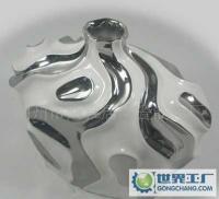 新潮鍍鈦銀金色花插 家居擺設(shè)與日用陶瓷制品的完美融合